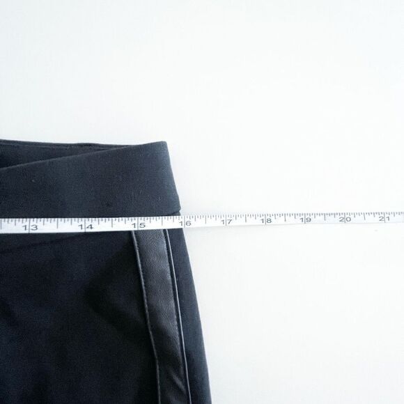 Banana Republic Womens Sloan Tuxedo Pants Trouser Tapered Black Lined Leather Si - Picture 9 of 12